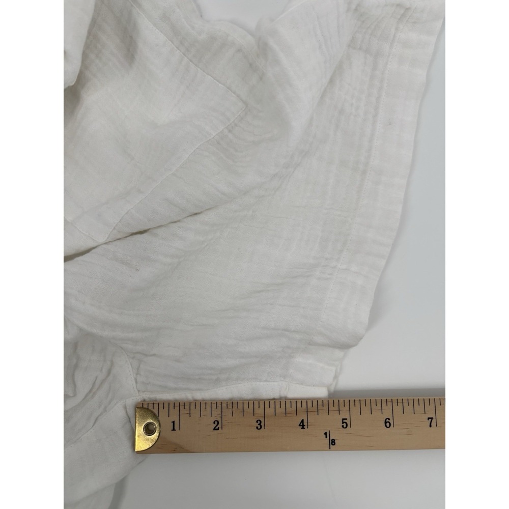 NWT Faherty Dream Cotton Gauze Jamesport Romper Sz S Shoulder Ties Beach $178 - Picture 6 of 8
